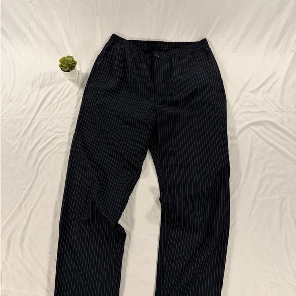 Stussy Pinstripe Pants Skateboard Navy Size L - Picture 1 of 11